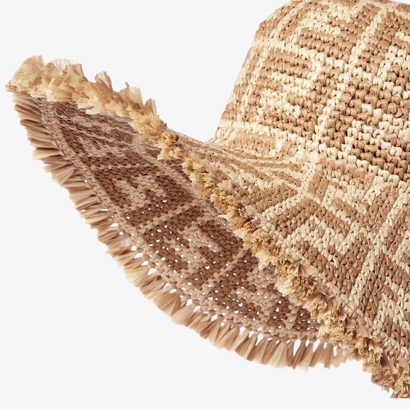 Fendi Beige Patterned Sun Hat - Picture 2 of 5